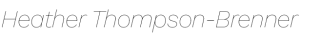 Heather Thompson-Brenner